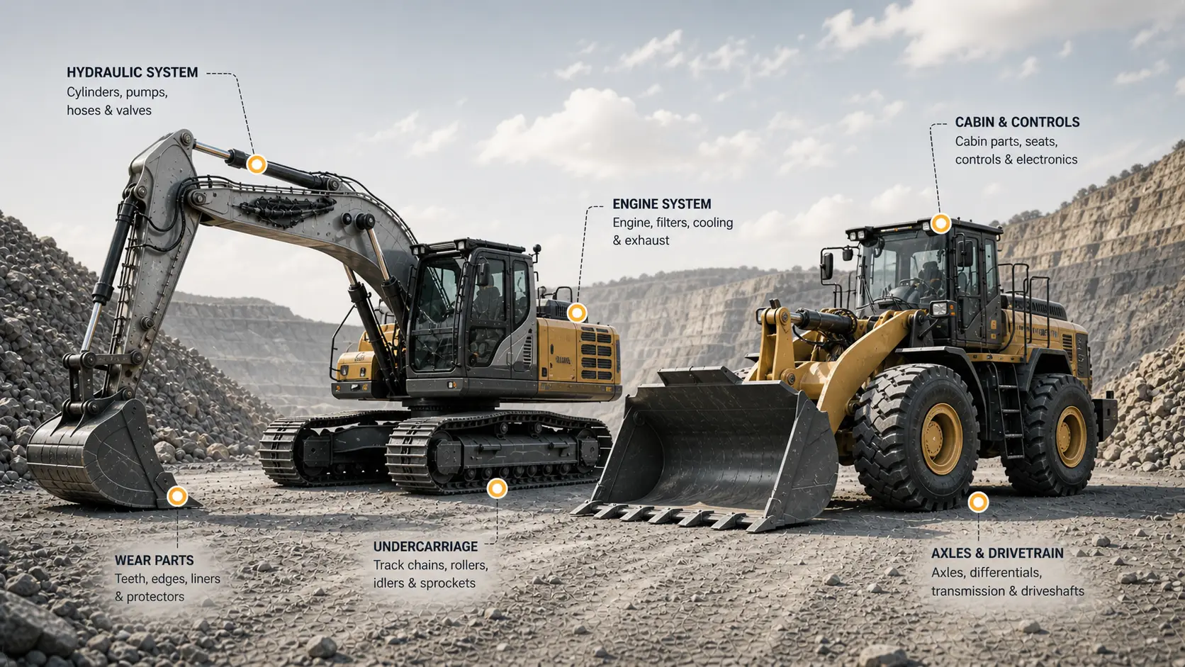 Excavator systems map